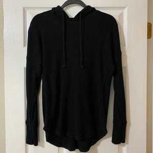 Abercrombie & Fitch Black Waffle Knit Hoodie